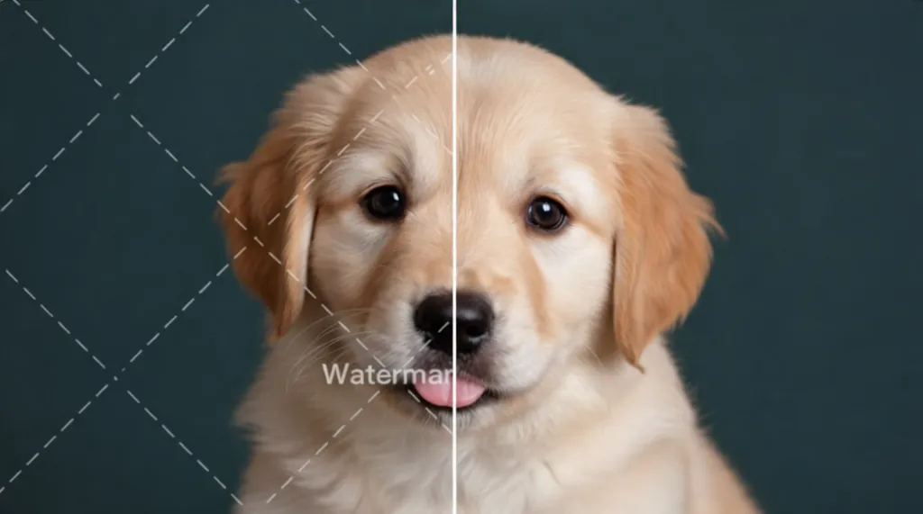 Watermark Remover Before and After